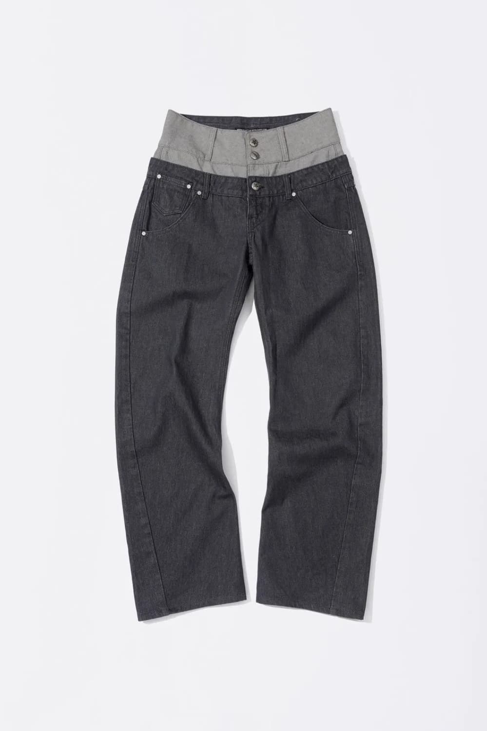 스컬프터 데님팬츠 Beaded Layered DenimPants Gray 상품이미지3