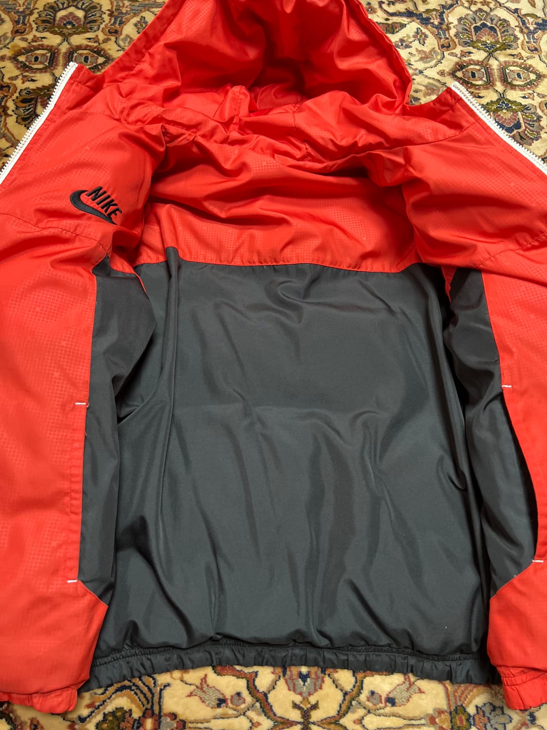나이키 빈티지 윈드러너 오리털 패딩 자켓 레드/블랙 남녀공용 90사이즈 상품이미지6