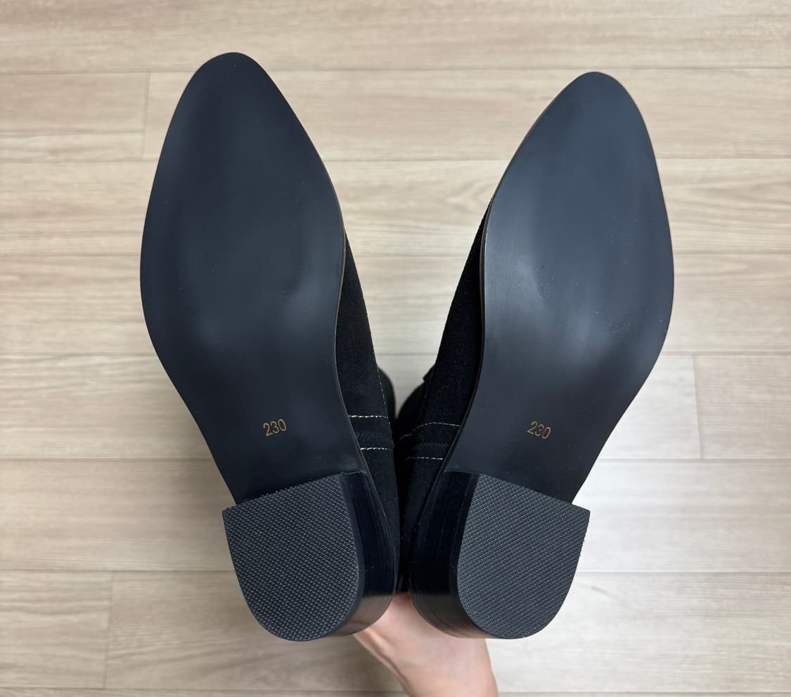 마뗑킴) 스웨이드 스티치 웨스턴 미들 부츠 상품이미지4