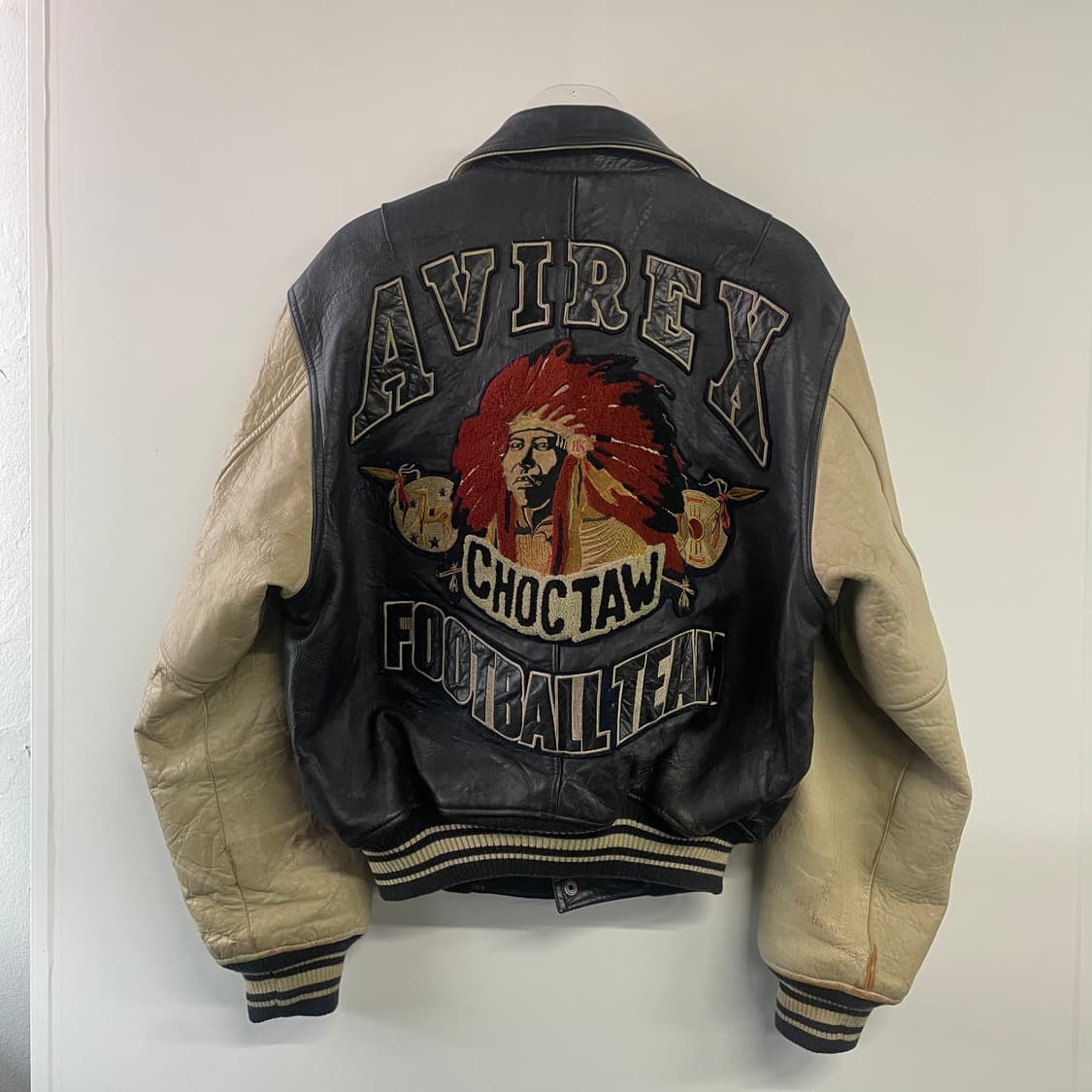 90s 아비렉스 가죽 바시티자켓 상품이미지9