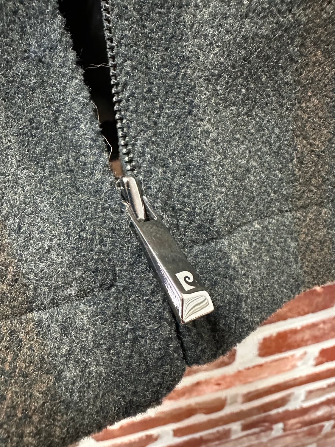 (100)피에르가르뎅 체크 울 블루종 카키 상품이미지5