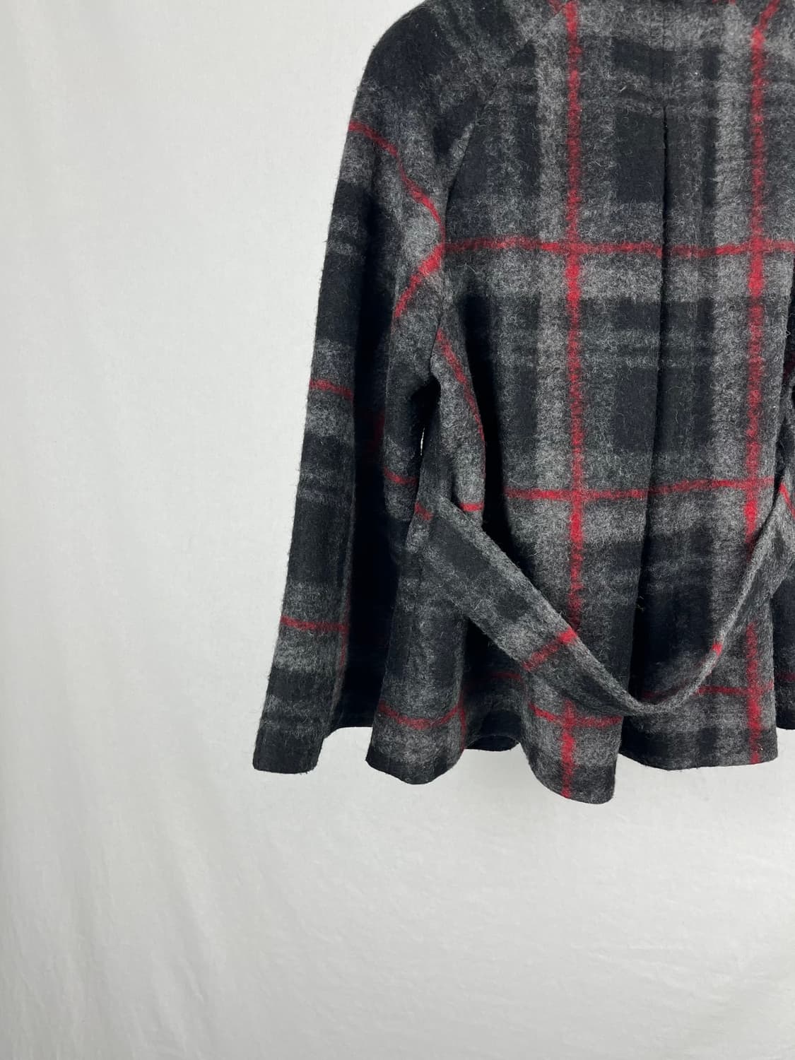 Vintage 울 체크 패턴 자켓 상품이미지4