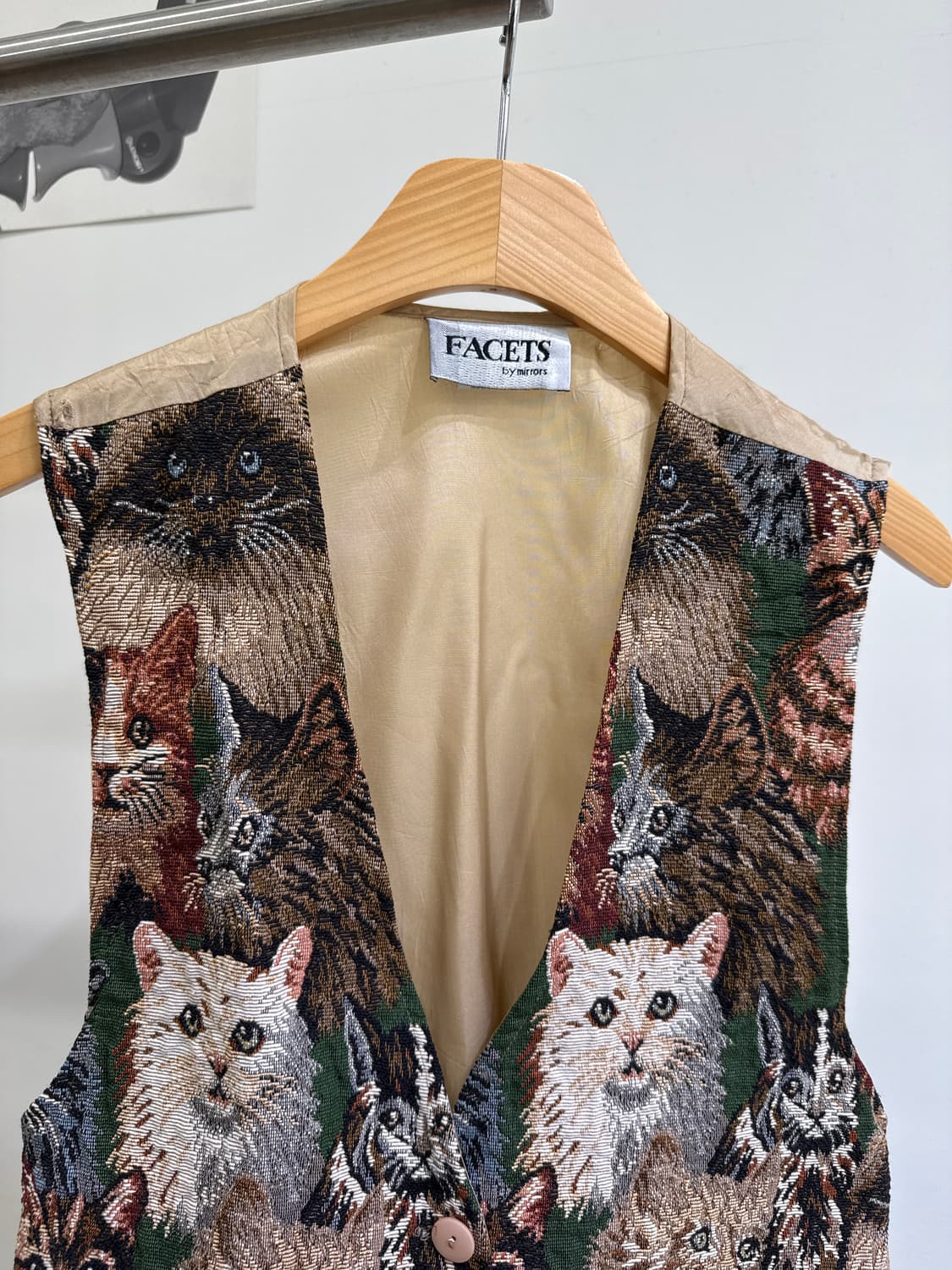 빈티지 FACETS (Made in USA) 자카드 베스트  상품이미지2
