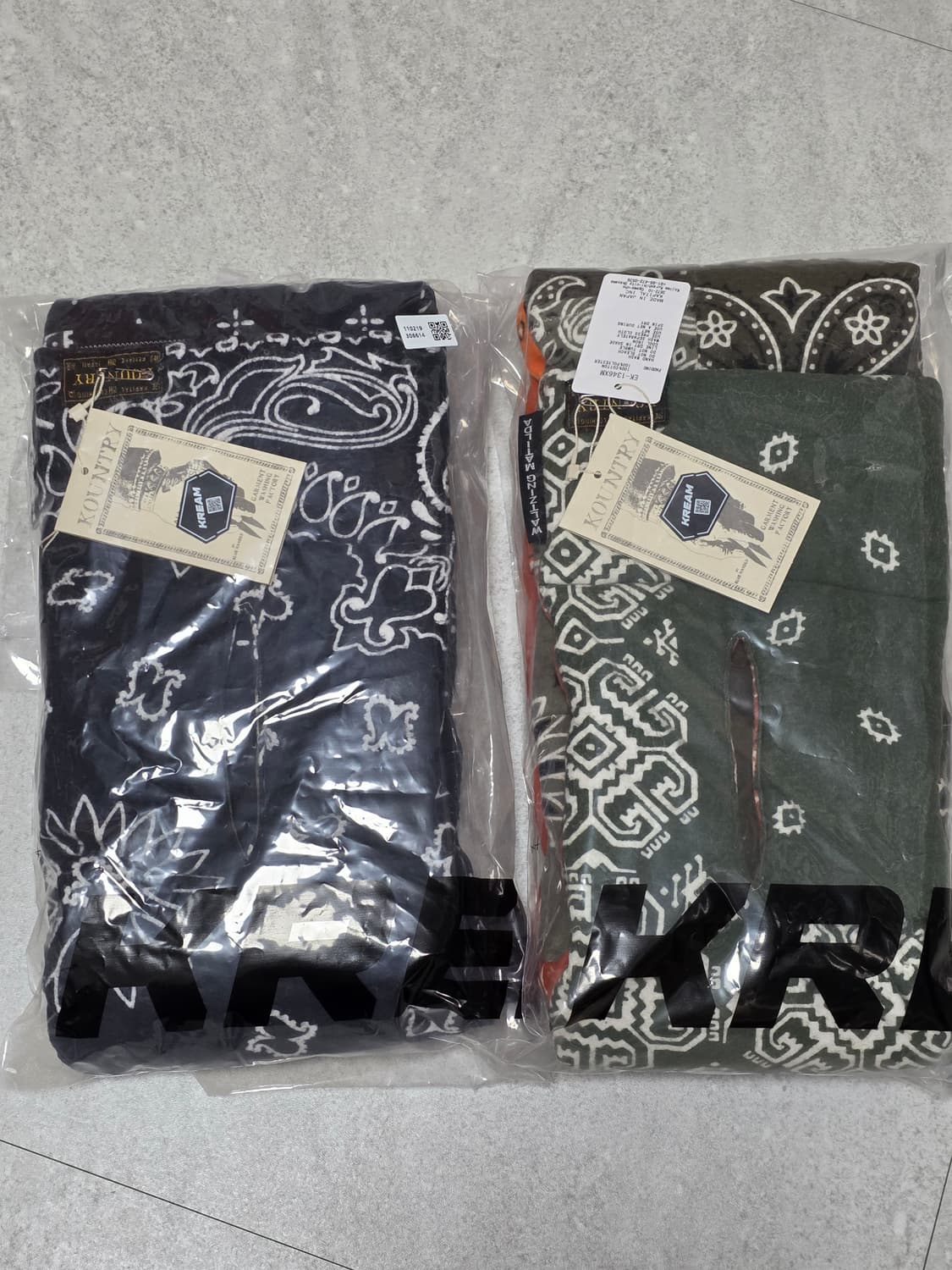 Kapital 캐피탈 양면 반다나 머플러 카키 상품이미지2