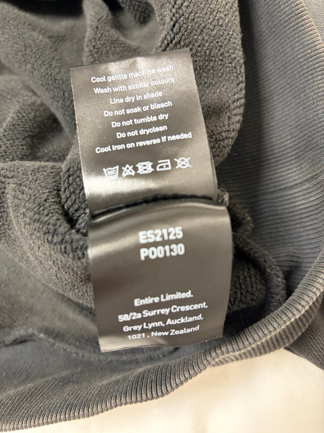 엔타이어 스튜디오 헤비후드 S 워시드 블랙 상품이미지4