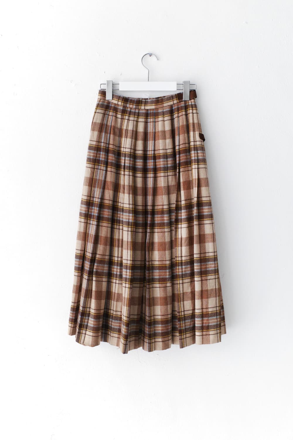 check pleats wrap skirt  상품이미지2