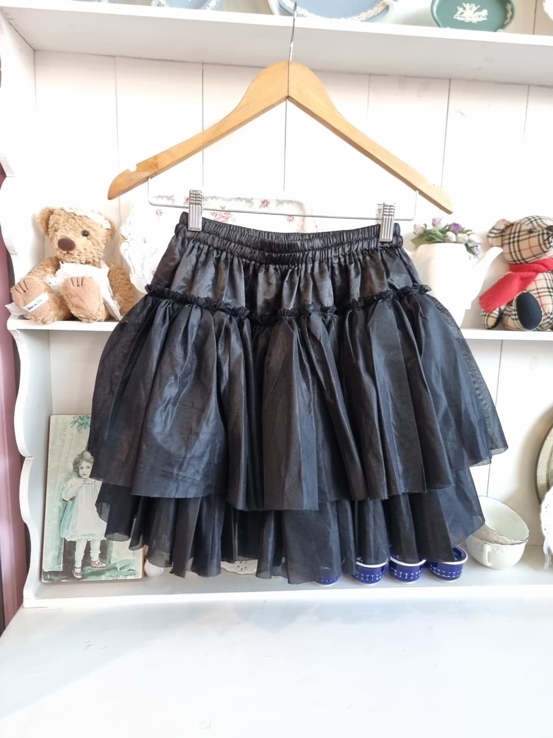 바디라인(BODYLINE) 블랙 프릴 롤리타 스커트 상품이미지1