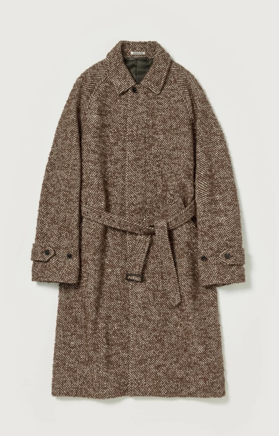 [5]오라리 22AW  울 알파카 헤링본 트위드 수티엥 카라 코트 상품이미지1