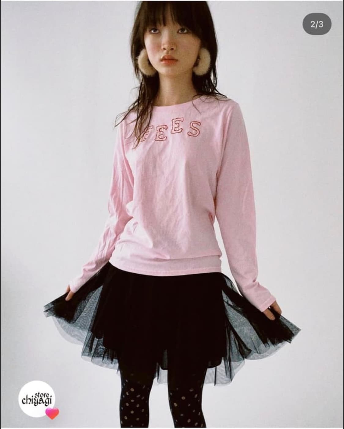 샵페어리 faerie handwriting stitch long top 상품이미지1
