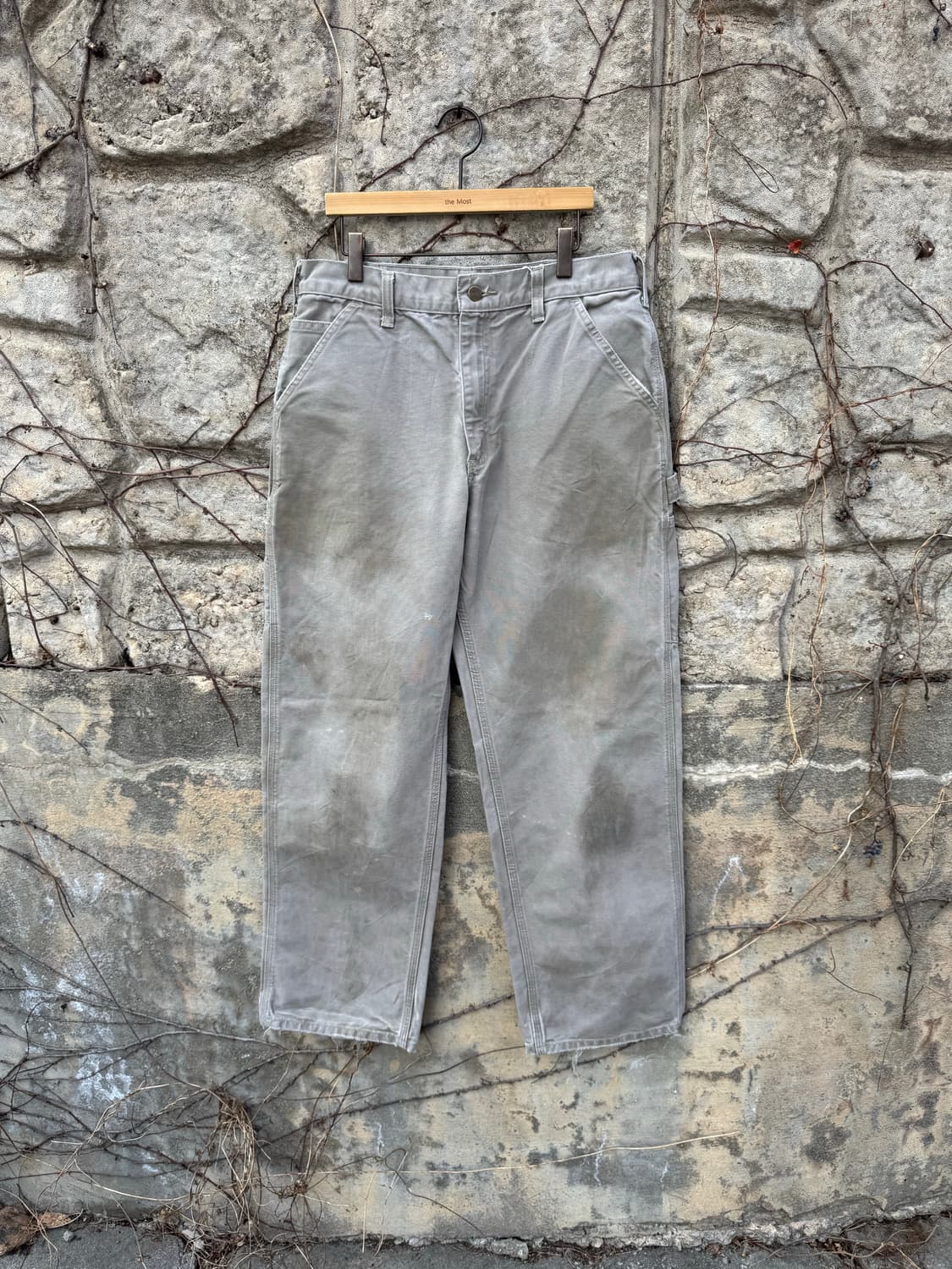 칼하트 빈티지 b11 des 싱글니 카펜터 워크 팬츠 그레이 상품이미지1