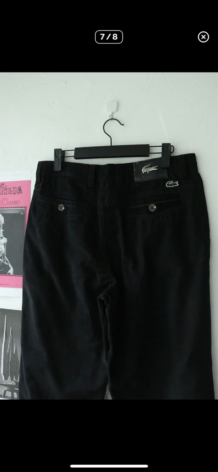 라코스테 블랙 와이드 팬츠 상품이미지7