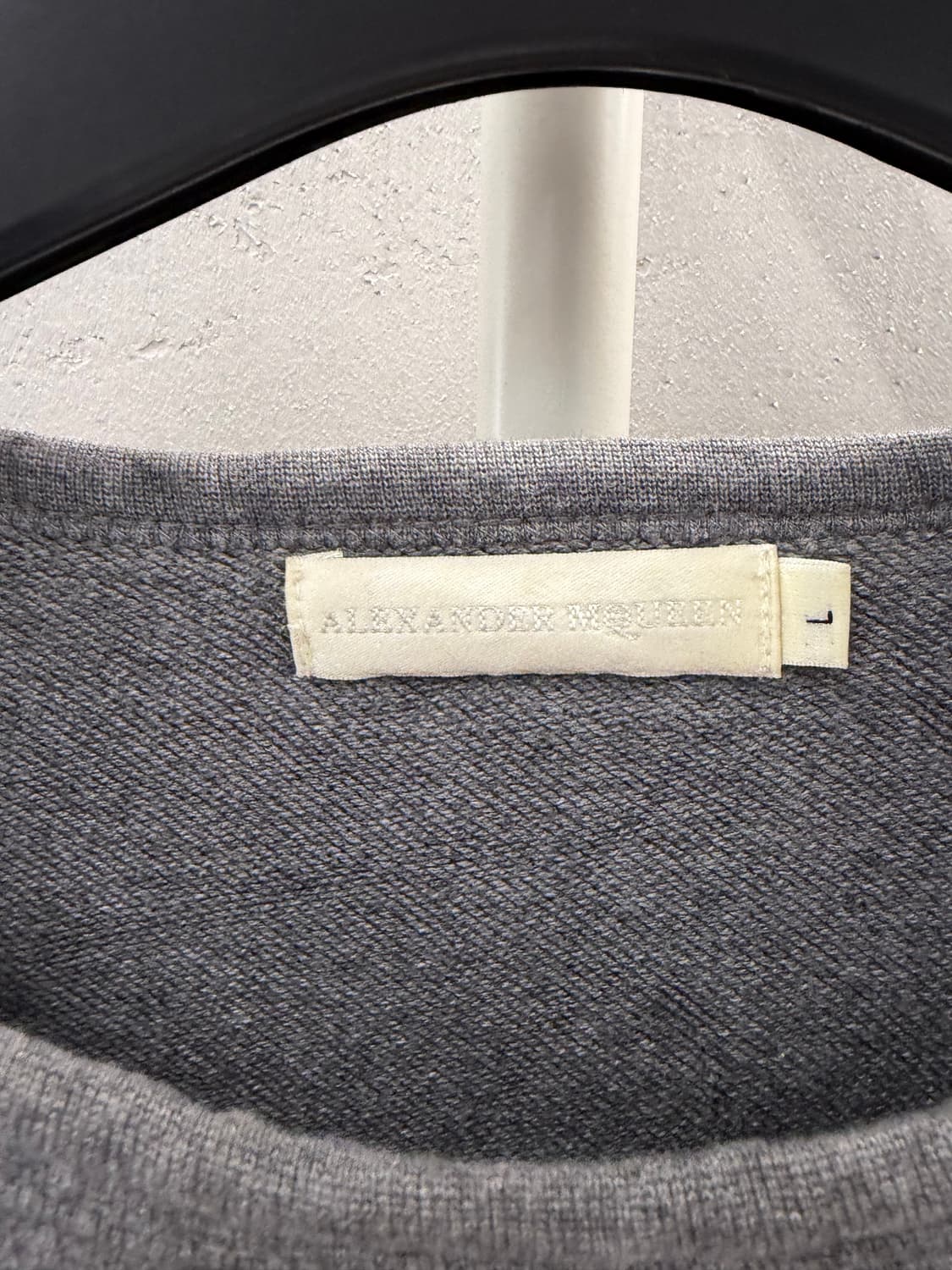 Alexander McQueen 해골 프린팅 맨투맨 티셔츠 회색 L 상품이미지4