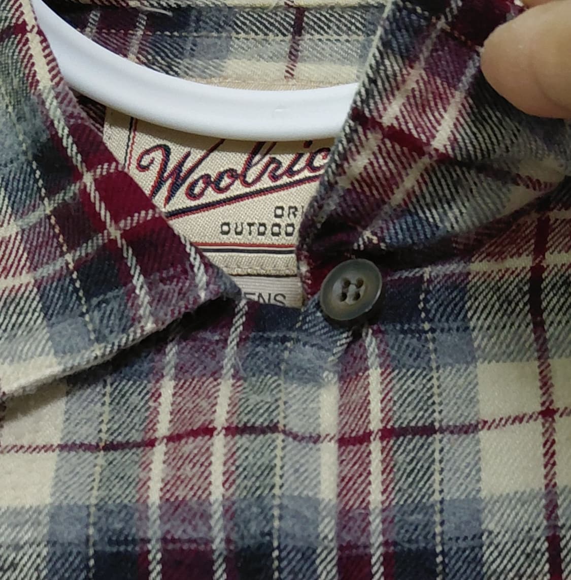 [S~M] Woolrich 우먼스 라이트 오트밀 타탄 체크 플라넬 셔츠 상품이미지6