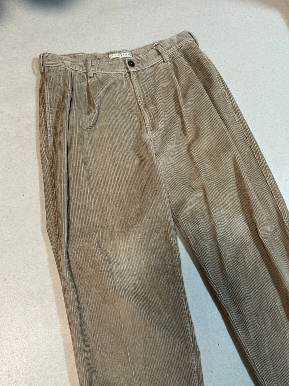 Geoffrey beene 빈티지 골 굵은 코듀로이 투턱 팬츠 상품이미지3