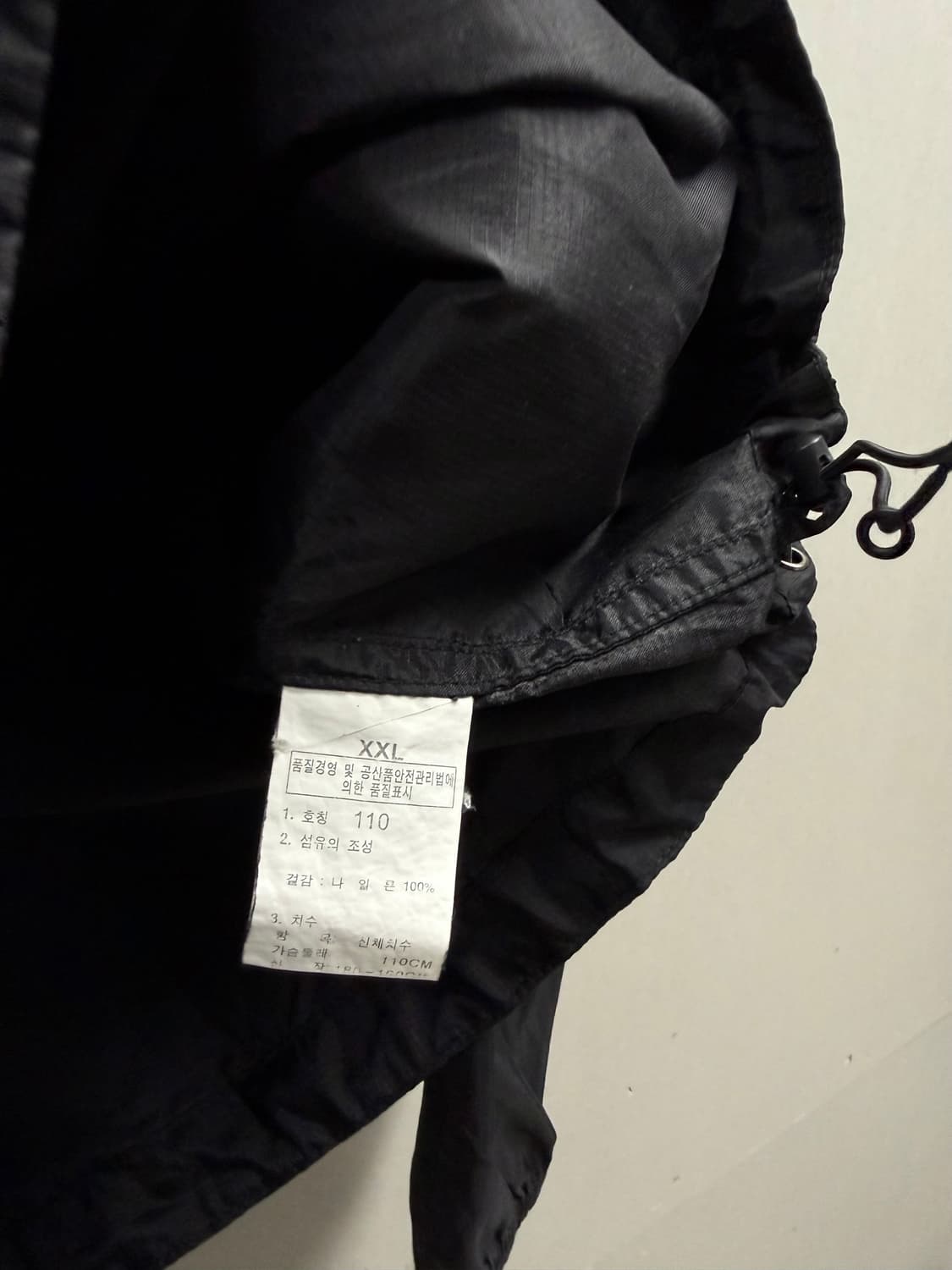 남성 110 xxl / 노스페이스 경량 바람막이 블랙 상품이미지5