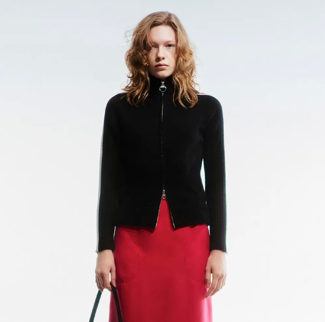 오픈  yy TWO-WAY ZIP TRACK KNIT JACKET 상품이미지1