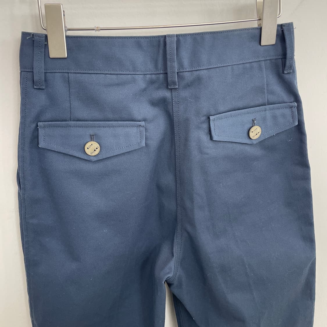 아크네 스튜디오 네이비 롤업 와이드 코튼 팬츠 상품이미지5