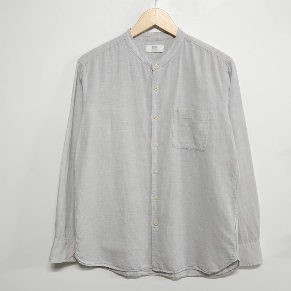 100 UNIQLO 유니클로 린넨혼방 차이나카라 셔츠 여름 상품이미지1