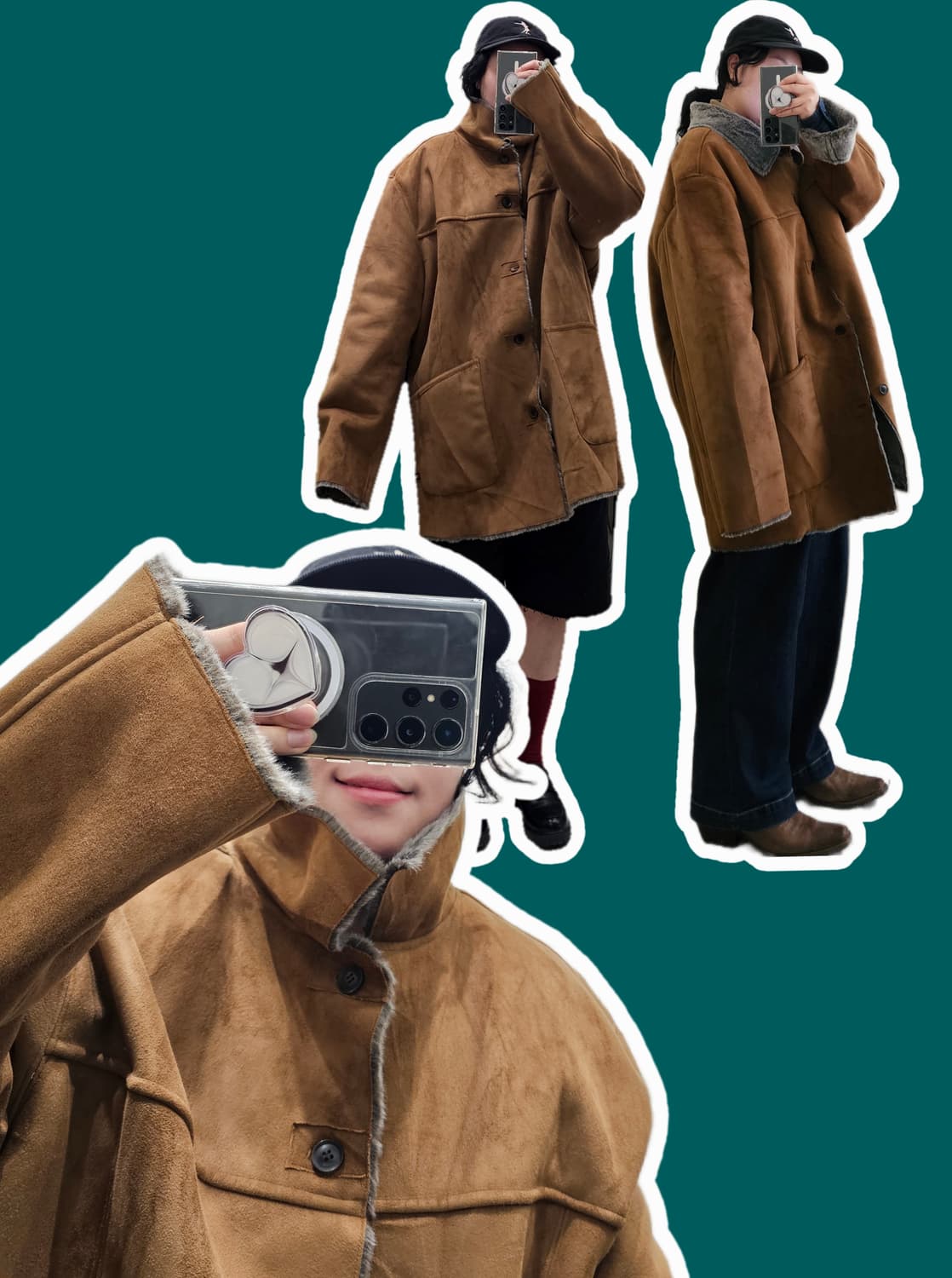 renoma 카라멜 에코 퍼 무스탕 상품이미지2