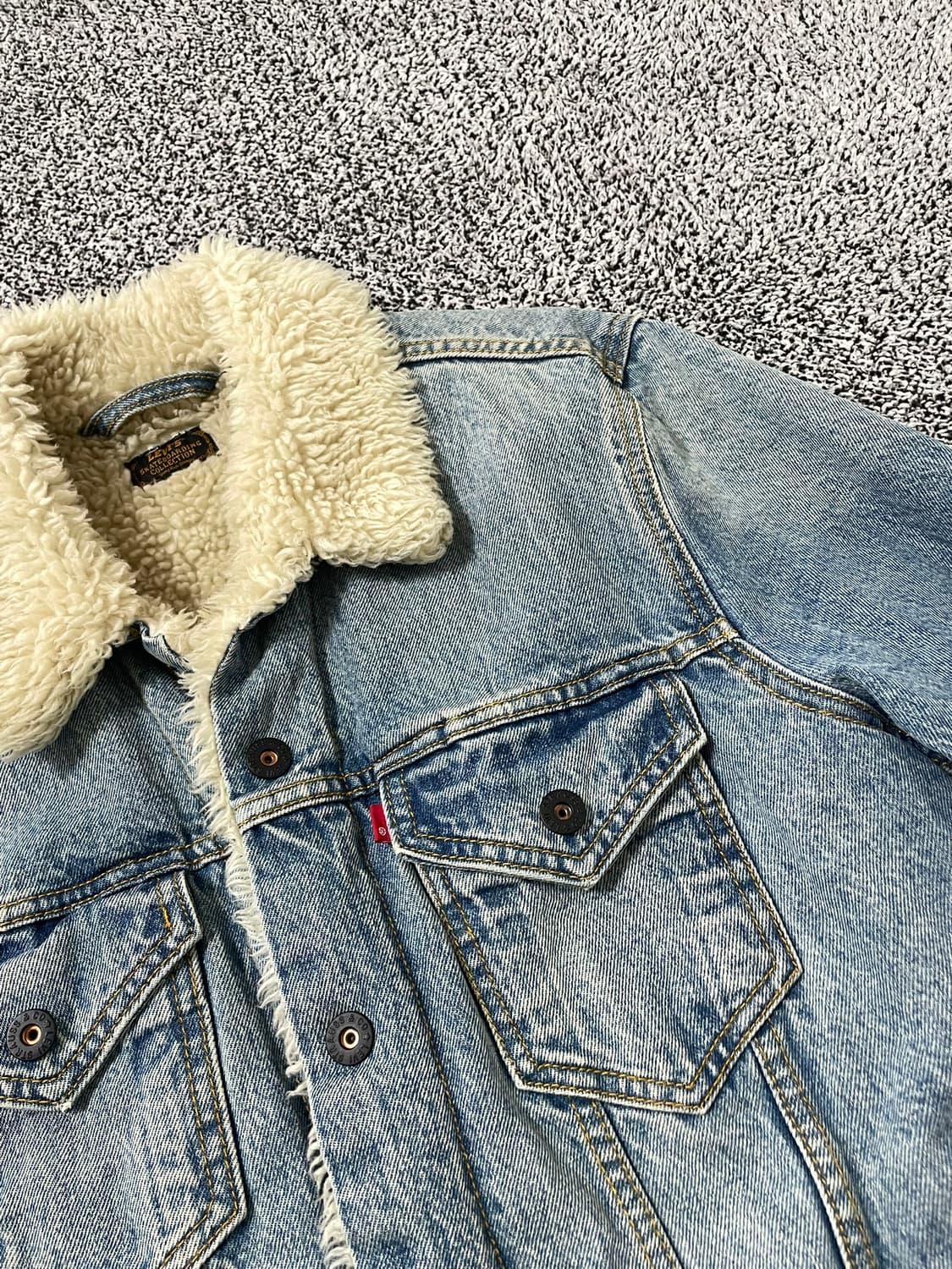 빈티지9. 리바이스 쉐르파 데님 트러커 자켓 양털 데님자켓 청자켓 상품이미지2