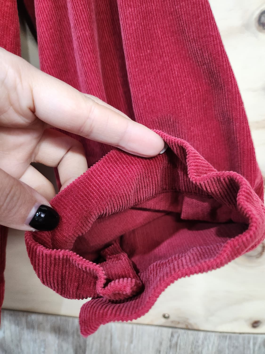 517) 여성 코듀로이 셔츠 레드 상품이미지5