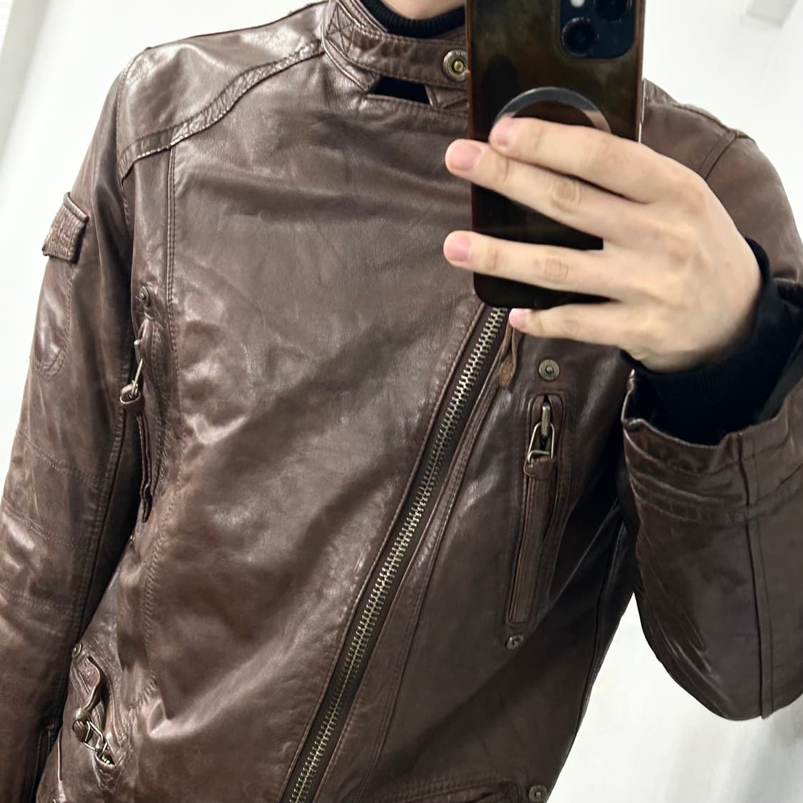 DOHC 양가죽 라이더 자켓 상품이미지3