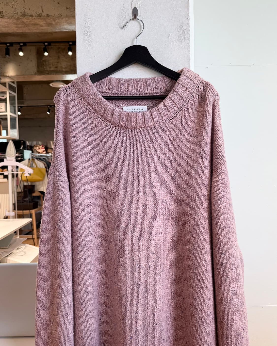 메종 마르지엘라 핑크 오버사이즈 울 니트 상품이미지2