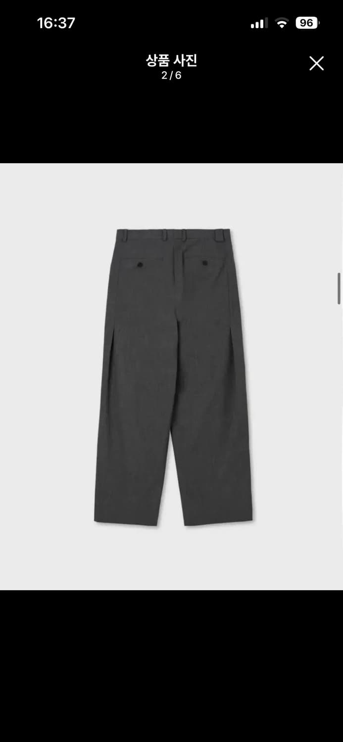 주앙옴므 슬렉스 매드플리츠 와이드 트라우저 (차콜) S 상품이미지2