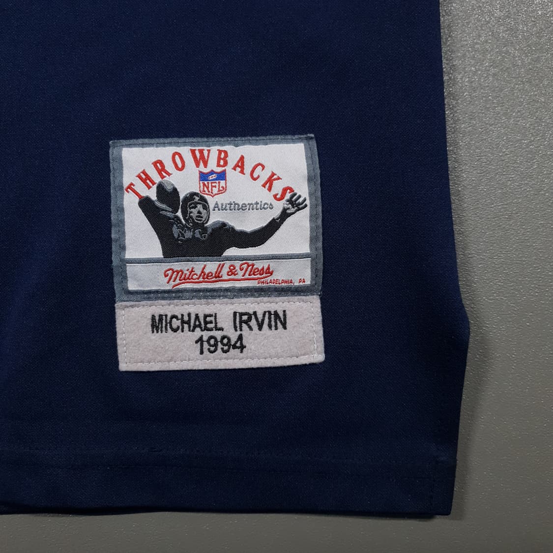 XL) NFL 댈러스 카우보이 미첼앤네스 마이클 어빈 반팔 럭비 져지 상품이미지8