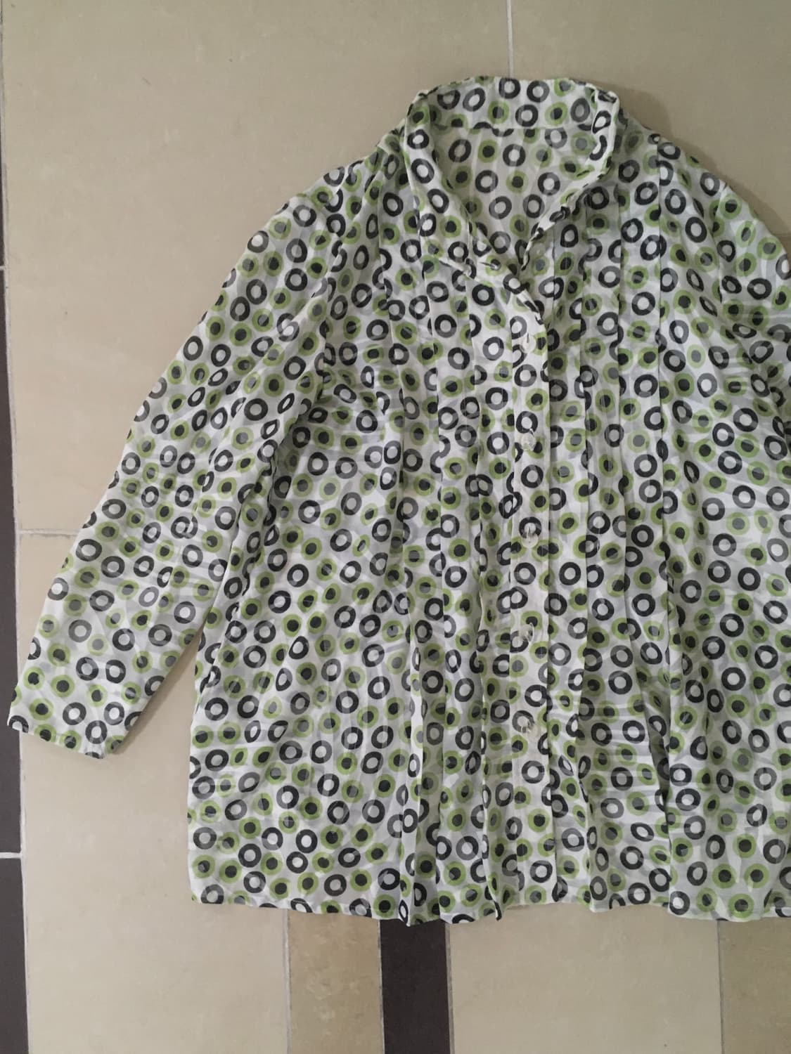 Vintage Lime Dot Blouse 상품이미지7