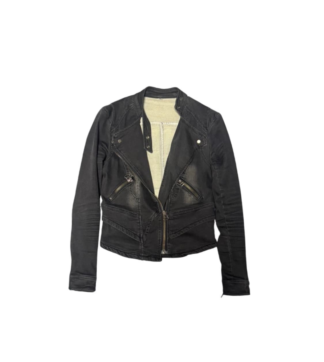 vintage washed denim rider jacket 상품이미지1