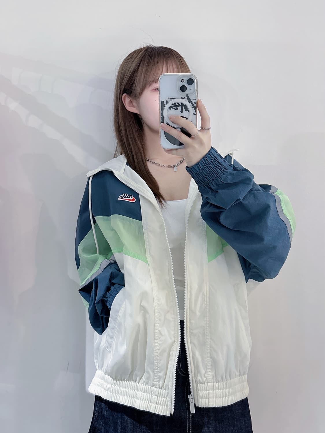 나이키 배색 스우시 바람막이 상품이미지1