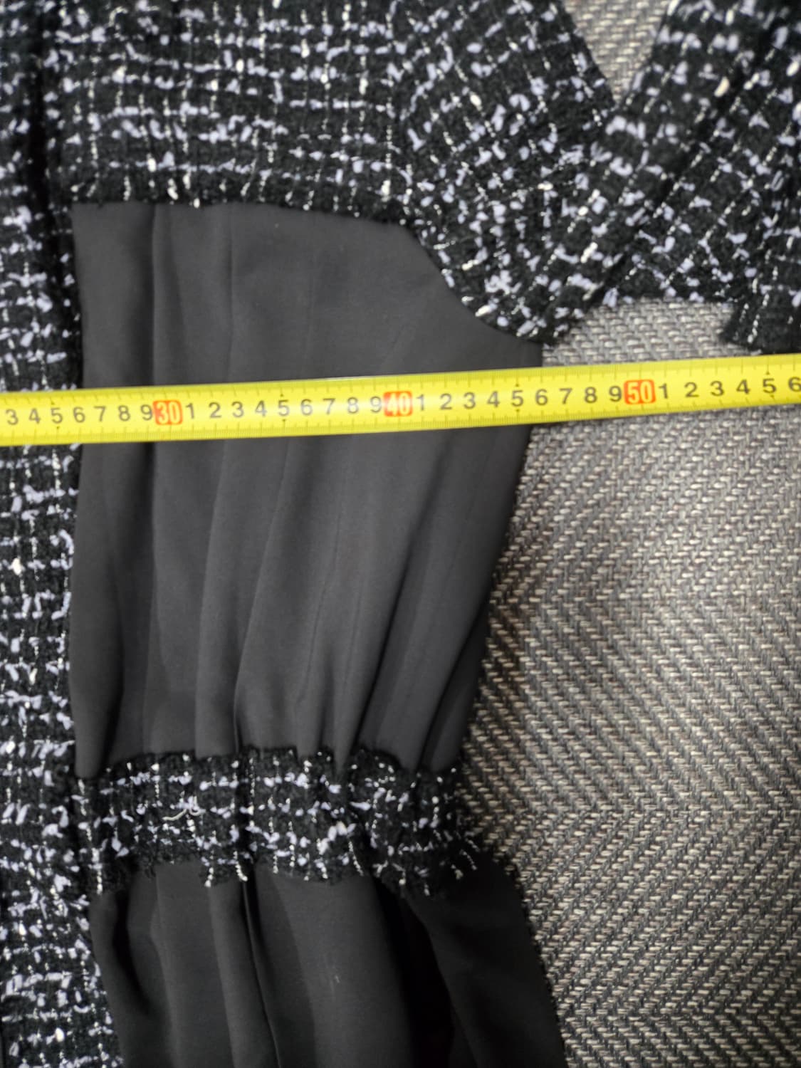 한섬 랑방 LANVIN 블랙 트위드 롱 원피스 상품이미지7