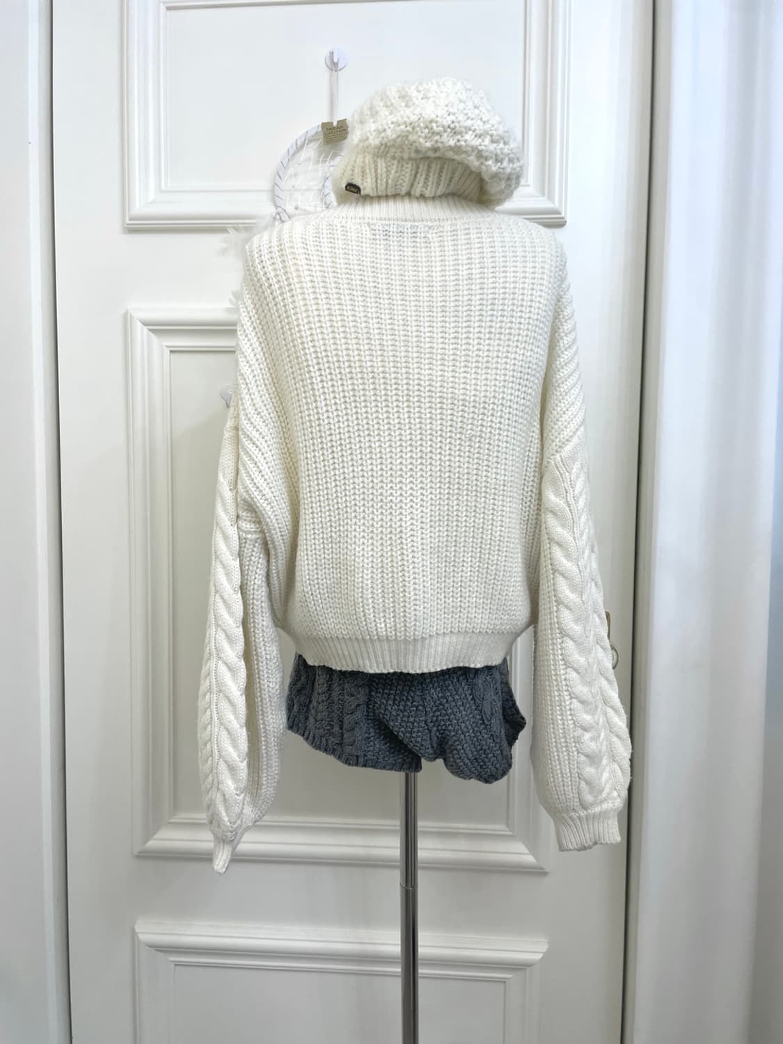 ivory crochet cute cap 상품이미지4