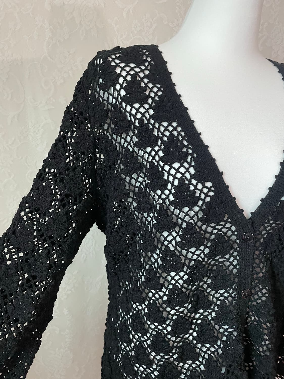 빈티지 플라워 크로셰 니트 가디건  상품이미지3