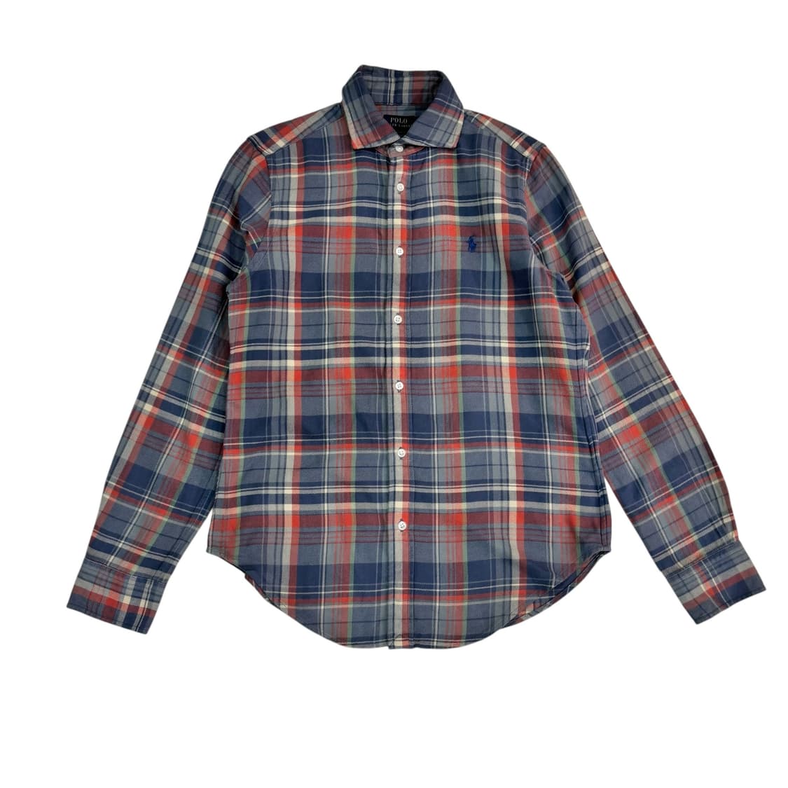 폴로 랄프로렌 QR 우먼 클래식 핏 플래드 코튼 셔츠 상품이미지1