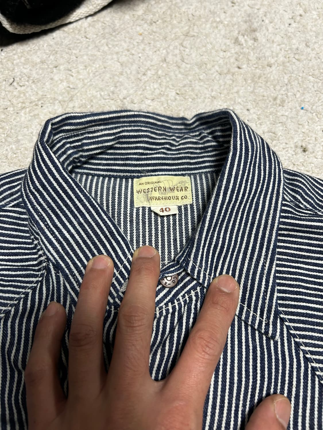 웨어하우스 히코리 웨스턴셔츠40사이즈 상품이미지3