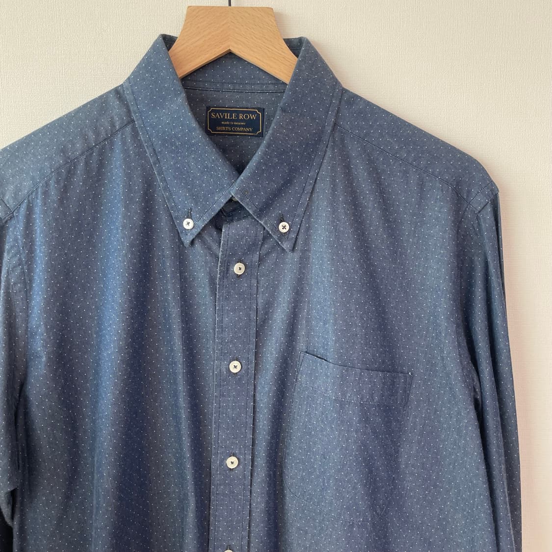 새빌로우 맞춤셔츠 데님 도트 105~110 (일본 수입원단) 상품이미지7