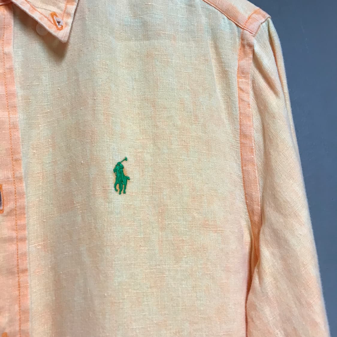 폴로 랄프로렌 린넨 셔츠 오렌지 S 상품이미지4