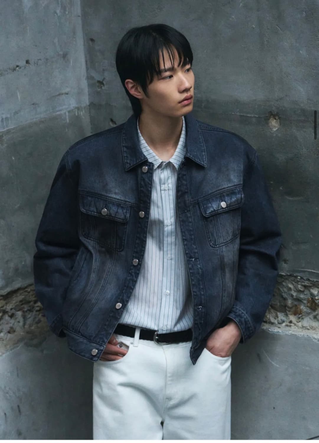 (새상품)(XL)[서강준 PICK]드로우핏 로우 스모크 데님 트러커 자켓 상품이미지4