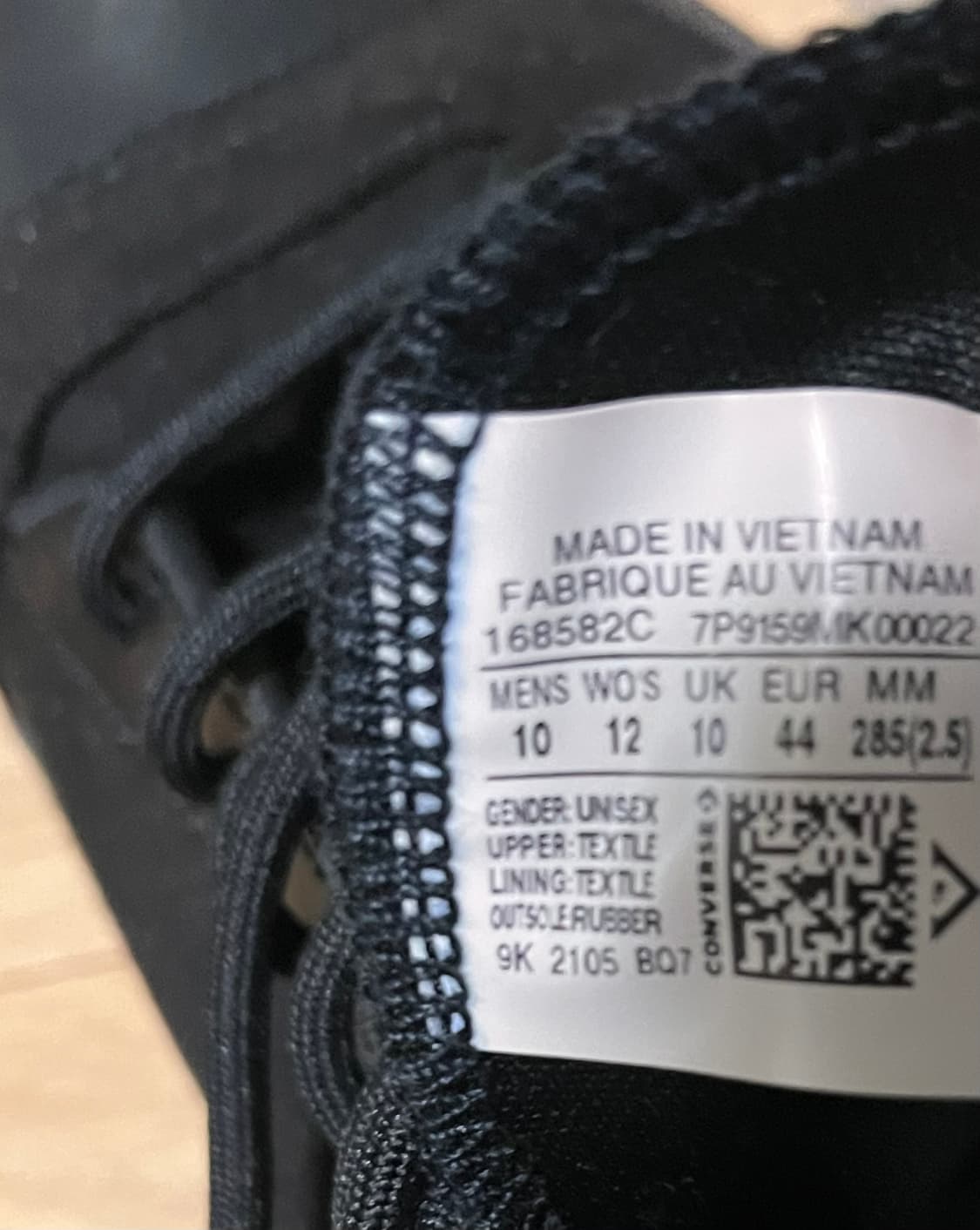 (새상품)컨버스 디스럽트 CX 하이 블랙 285 상품이미지5