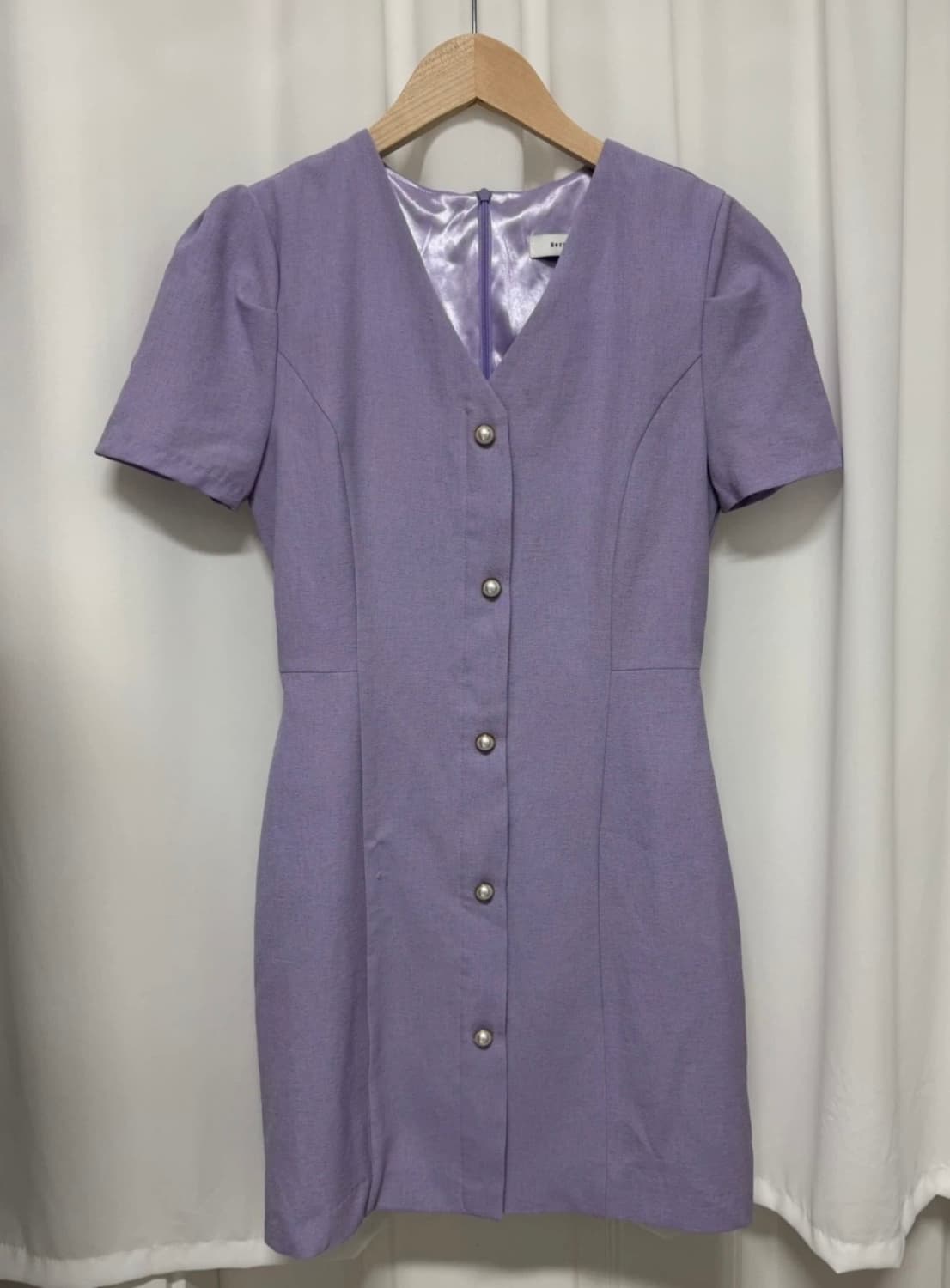 허쉬 퍼플 미니 원피스 반팔 상품이미지2