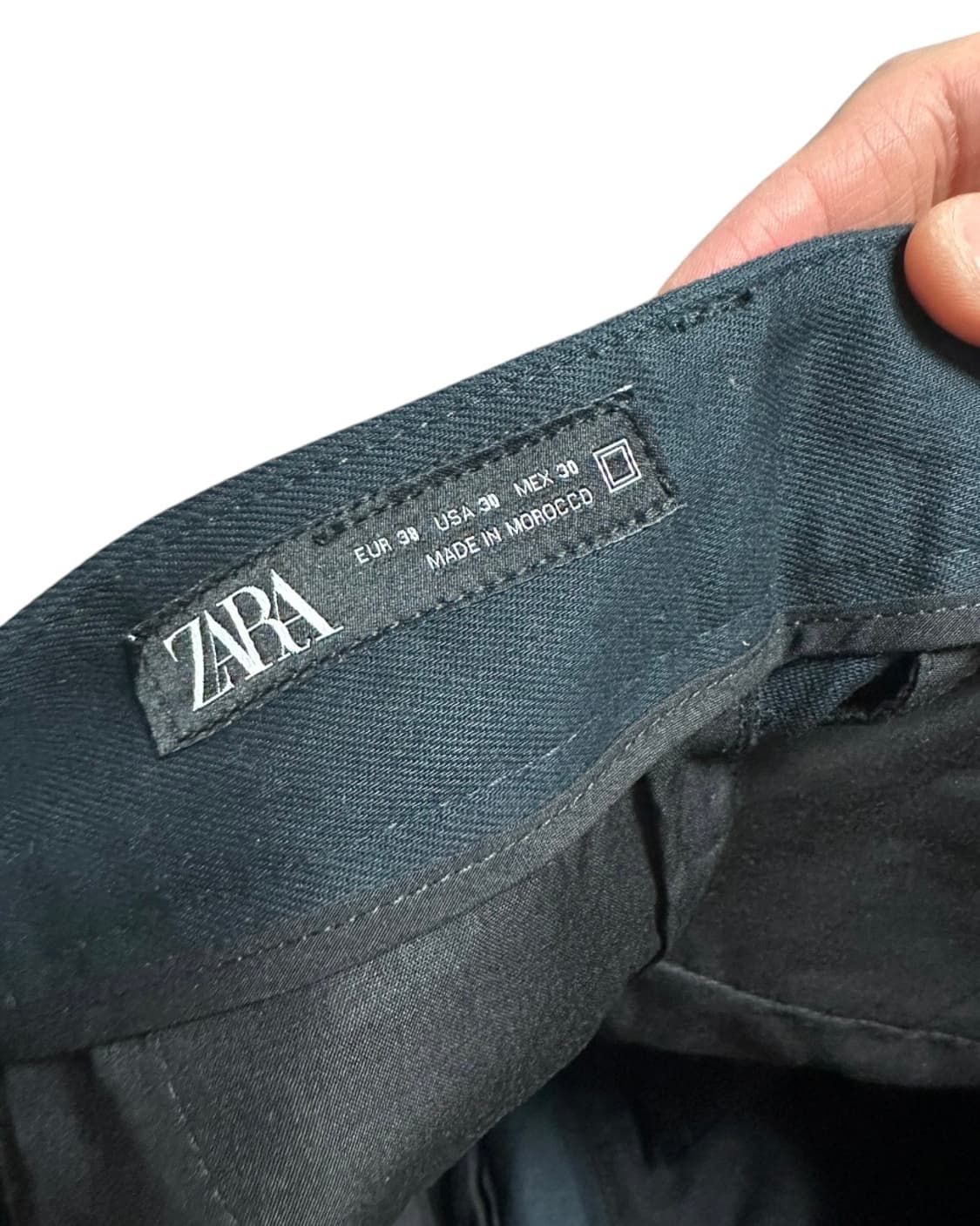 자라(ZARA) 레귤러핏 네이비 코튼팬츠 30 새상품 상품이미지5