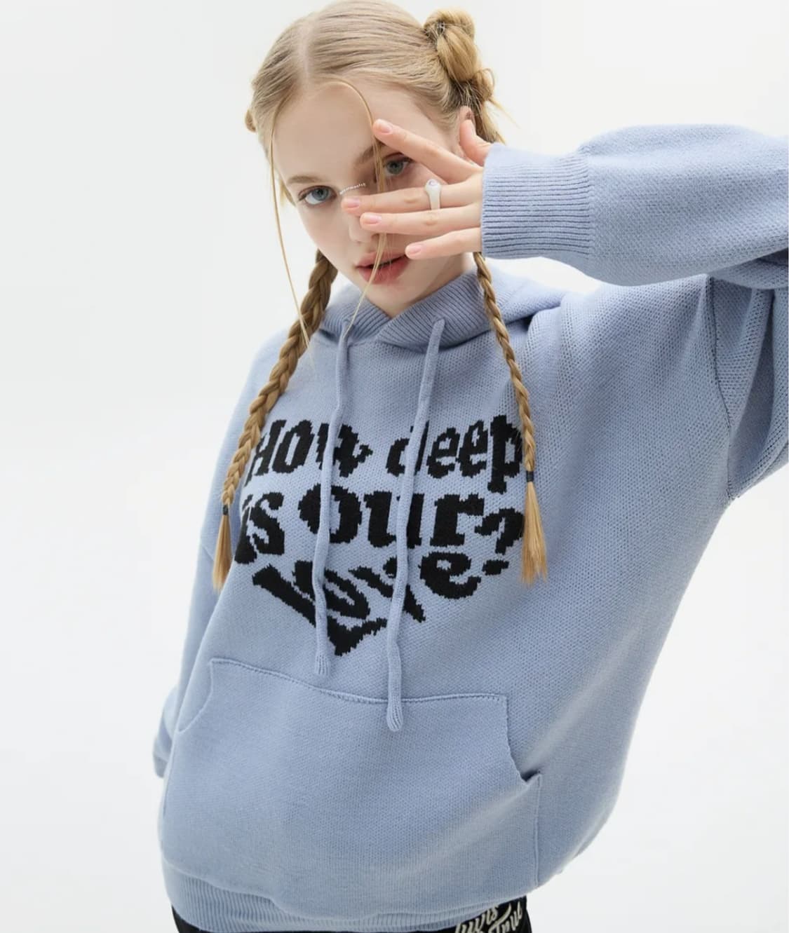 러브이즈트루 니트 후드  상품이미지1