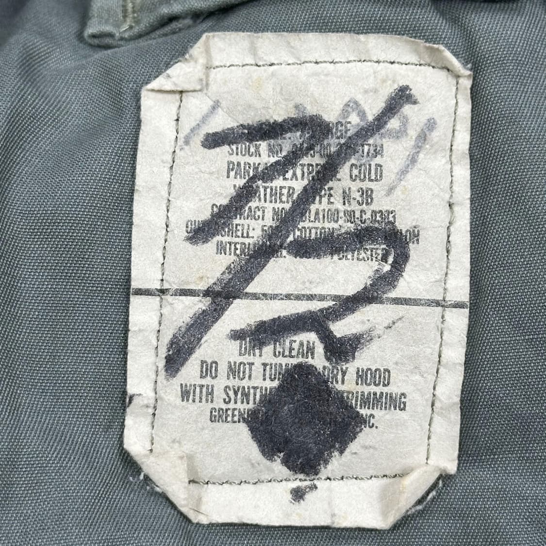 미군 80s 오리지널 N3B 콜드 웨더 야상자켓 (실측 XXL) 상품이미지9