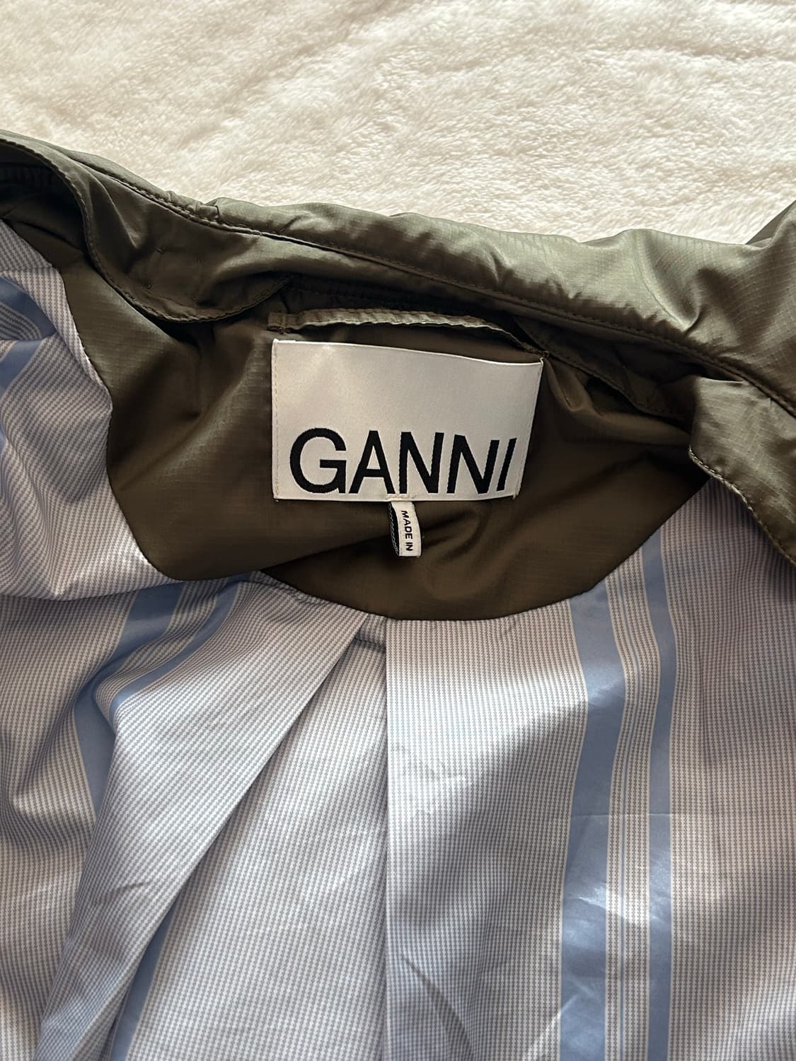 GANNI 가니 퀼팅 자켓 카키 상품이미지5