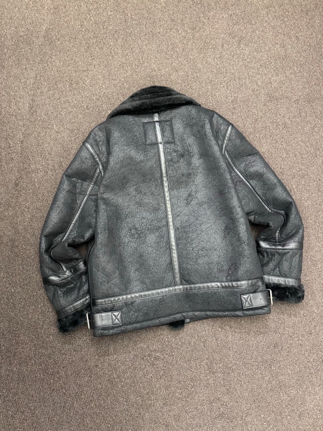 L)BUCKAROO 빈티지 블랙 무스탕 상품이미지5