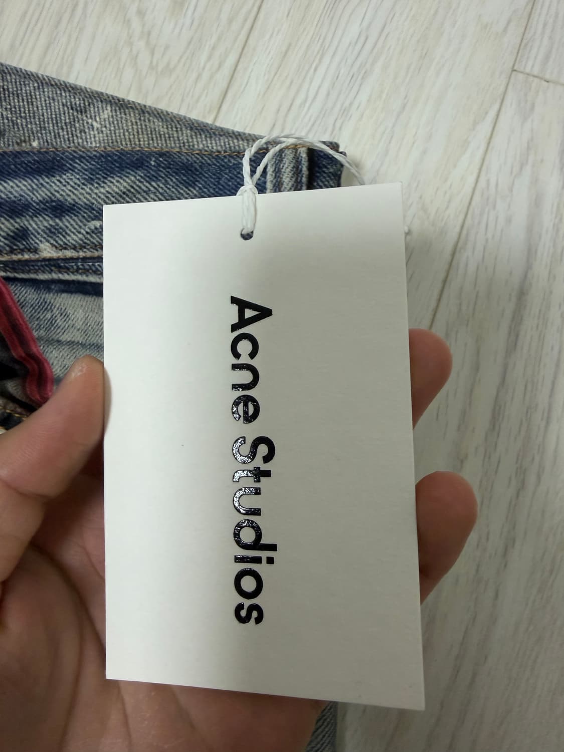 아크네 스튜디오 트롱프뢰유 키체인 데님팬츠 36 상품이미지2