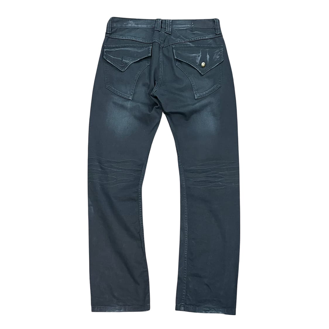 (33) 재패니즈 스타일 버튼 디테일 블랙 진 상품이미지3