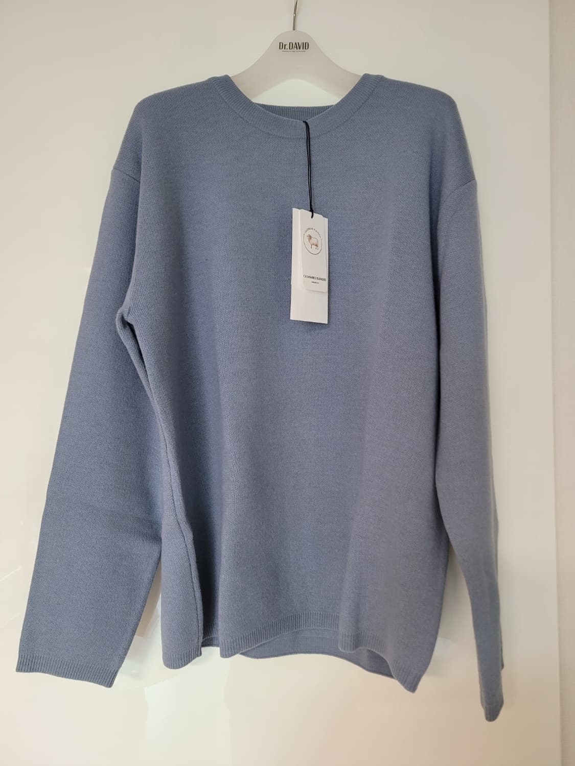 쿠어 캐시미어 니트 블루그레이 L사이즈 상품이미지1